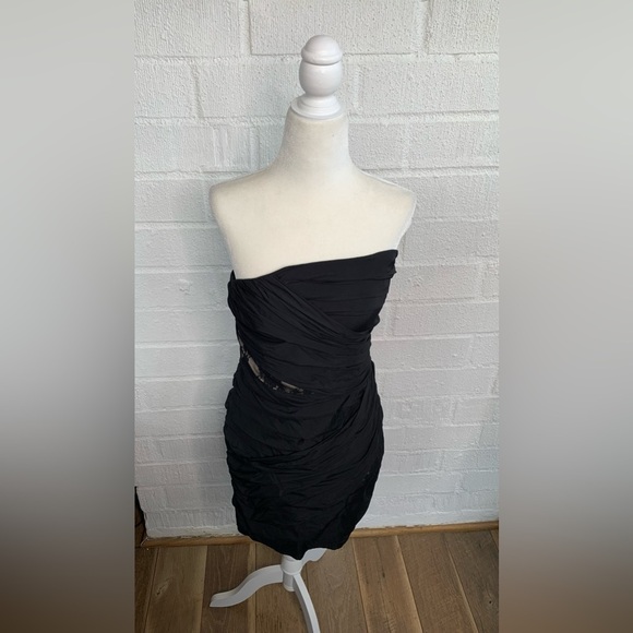 Express Lace Side Zipper Bodycon Black Dress size 8 - Picture 1 of 5